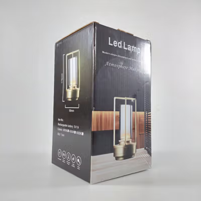 Leroxo Lampu Meja Hias Touch LED USB Rechargeable Tri Color 2000mAh - TD005 - Golden — gambar 5