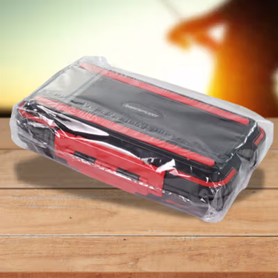 TaffSPORT Kotak Perkakas Pancing Kail Umpan Waterproof Tackle Box L - DY029 - Black/Red — gambar 5