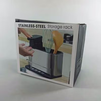 TESOT Dispenser Sabun Cuci Piring 3in1 Stainless Steel Sink Organizer - TH3700 - Silver — gambar 5