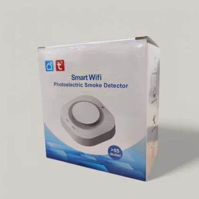 Earykong Tuya Smoke Detector WiFi Alat Pendeteksi Asap Kebakaran 85dB - TYSM-01 - White — gambar 5
