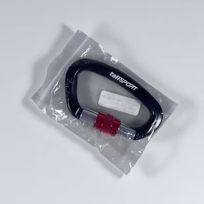 TaffSPORT Carabiner Aluminium Professional Heavy-Duty Locking 25kN - CE21 - Black — gambar 5
