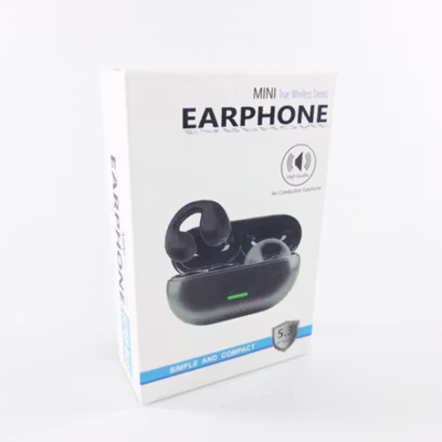 AIRFOX Earphone Bluetooth 5.3 TWS Open Ear Clip HiFi Surround - X22 - Black — gambar 5