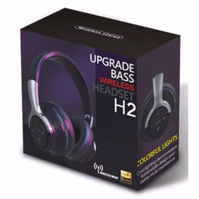 Tourya Gaming Wireless Headphone Bluetooth 5.2 3D Stereo with Mic - H2 - Black — gambar 5