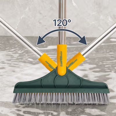 TaffHOME Sikat Pembersih Lantai 2 in 1 Floor Brush Bathroom Wall - TH-31 - Green — gambar 5