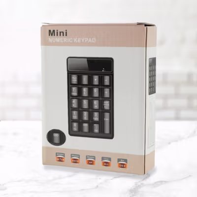Etmakit Keyboard Numeric Numpad Wireless 2.4GHz Mechanical Feel Keypad - 525 - Black — gambar 5
