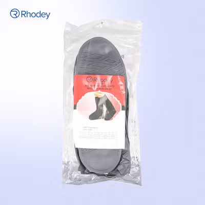 Rhodey Jas Hujan Sepatu Anti Air Rain Shoe Cover PVC Zipper Reflector S - H-212 - Black — gambar 5