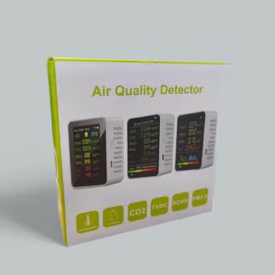 KKMOON Tester Kualitas Udara Air Quality Detector 6in1 1200mAh - ZN-MT07 - Black — gambar 5