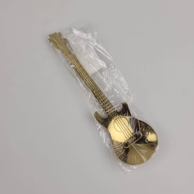 Pawaca Sendok Teh Dessert Model Gitar Spoon Stainless Steel - RR-09 - Golden — gambar 5