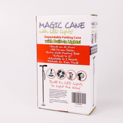 Magic Cane Lighted Crutch Tongkat Bantu Jalan Walking Stick LED Light - EL-0087 - Black — gambar 5