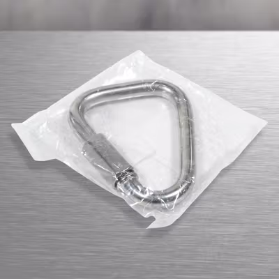 TaffSPORT Climbing Carabiner Stainless Steel Safety Lock - CE40 - Silver — gambar 5