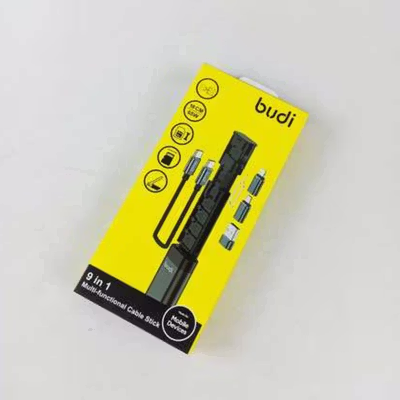 BUDI Cable Stick 9 in 1 Multifunctional USB TF SIM Card Reader Storage - DC516B - Black — gambar 5