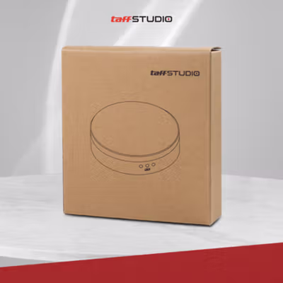 TaffSTUDIO Alas Putar Fotografi Rotating Display Stand Base 13.5cm Mirror - BK360 - White — gambar 5