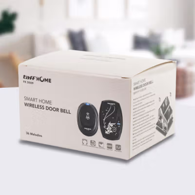 TaffHOME Bel Pintu Wireless Door Bell Waterproof EU Plug 36 Tunes - FK-D009 - Black — gambar 5