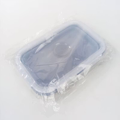 ACEBON Kotak Makan Lunch Box Foldable Silicone Single Layer 550ml - ACB55 - Gray — gambar 5