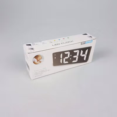 NieNie Jam Weker Alarm Mirror Digital Clock Temperature - GH-0712L - Black — gambar 5