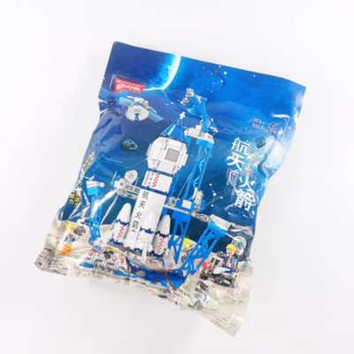 LELE BROTHER Mainan Pesawat Luar Angkasa Aerospace Rocket 458 Blocks - 8864 - Multi-Color — gambar 5