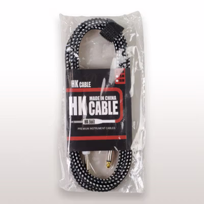 HK Cable Kabel Audio Gitar Bass Elektrik 6.35mm 24 AWG OFC Braided 3M - CBC-30 - Black — gambar 5