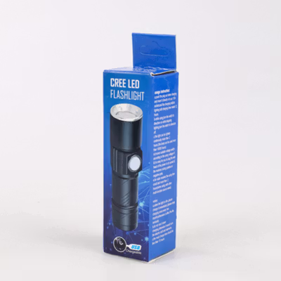 TaffLED Senter LED Mini Zoom Flashlight USB Rechargeable Q5 2000 Lumen - Black — gambar 5