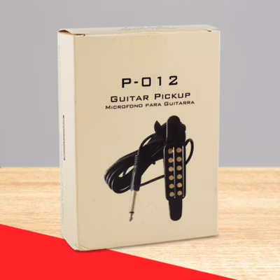 Fishman Acoustic Guitar Pickup Microphone Gitar 12 Hole 6.35mm 2.8M - P-012 - Black — gambar 5
