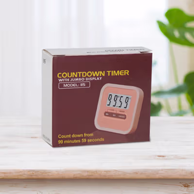 Aihogard Timer Mini Digital Dapur Kitchen Countdown Timer - II5 - Black — gambar 5
