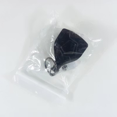 FXM Gantungan Kunci Anti Maling Wire Puller Keychain ID Holder - Black — gambar 5