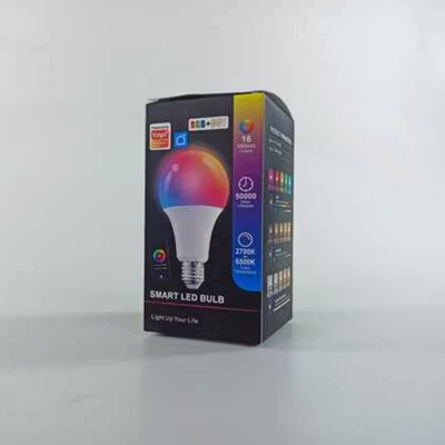 TaffLED Lampu Bohlam LED Smart Bulb Bluetooth WiFi RGBCW E27 9W - A60 - White — gambar 5