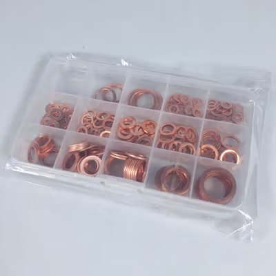 Lissony Ring Baut Gasket Bolt and Nut Flat Ring Tembaga M5-M20 280 PCS - L2280 - Golden — gambar 5