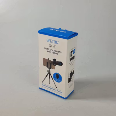 APEXEL 2 in 1 Lensa Kamera Smartphone Telephoto 18X with Tripod Mini - APL-T18ZJ - Black — gambar 5