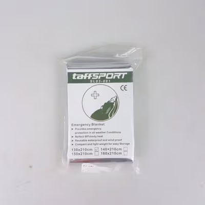 TaffSPORT Selimut Darurat Emergency Blanket Thermal 130x210cm - SL03-001 - Silver — gambar 5