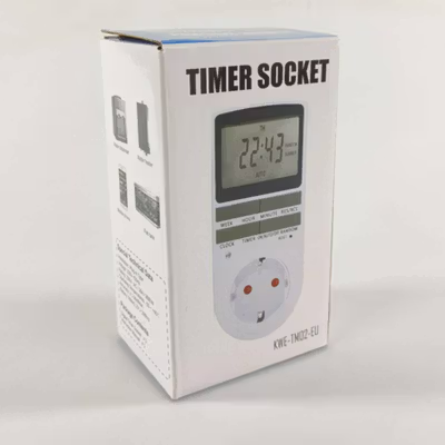 Taffware Stop Kontak Timer Switch Digital 10 Program EU Plug 16A 230V - KWE-TM02-EU - White — gambar 5