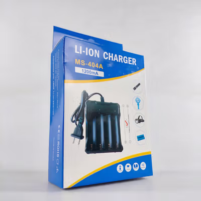 Hong Dong Charger Baterai 4 Slot 18650 Li-Ion LED Light 4.2V 1200mA - MS-404A - Black — gambar 5