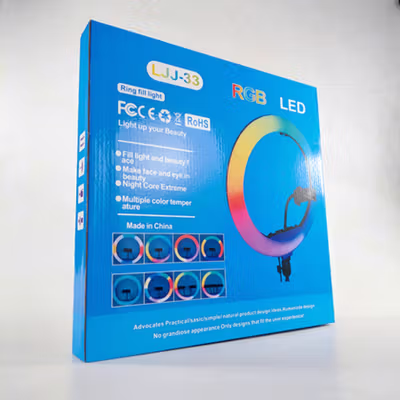 B-Light Lampu Ring Light LED RGBW Color Phone Holder 32cm 12W - LJJ-33 - White — gambar 5
