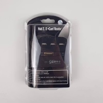 Card Reader 7in1 USB 2.0 USB Hub MicroSD MS M2 MMC - CK07 - Black — gambar 5