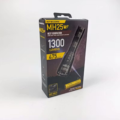 NITECORE Senter LED Flashlight Waterproof IP68 1300 Lumens - MH25 V2 - Black — gambar 5