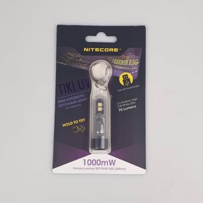NITECORE Senter UV Ultraviolet Mini IP66 130mAh 365nm 70 Lumens 1000mW - TIKI UV - Transparent — gambar 5
