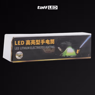 TaffLED Senter LED CREE XM-L T6 Flashlight Rechargeable 500 Lumens - CH1463 - Black/Silver — gambar 5