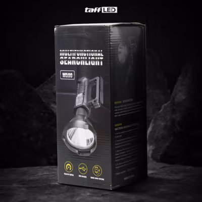 TaffLED Senter LED XHP50 Rechargeable Waterproof 1000 Lumens - W590 - Black — gambar 5