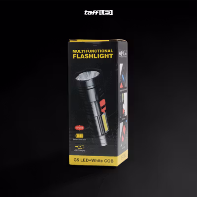 TaffLED Senter LED Cree XPE Waterproof Rechargeable IPX6 7800 Lumens - BL-822 - Black — gambar 5