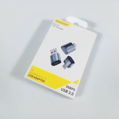 ESSAGER OTG Type C to USB A 3.0 Adapter Converter Fast Charging 3A - ES-OTG11 - Gray — gambar 5