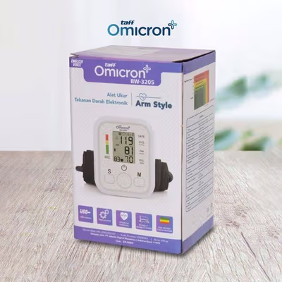TaffOmicron Tensimeter Digital Pengukur Tekanan Darah Voice English - BW-3205 - White — gambar 5