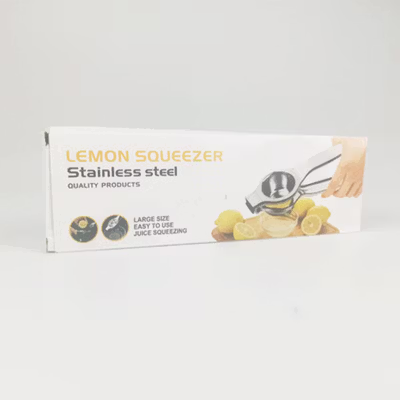 Jinmeiqi Alat Peras Jeruk Lemon Squeezer Pressed Clip Stainless Steel - JQ005 - Silver — gambar 5