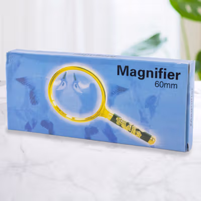 Kaca Pembesar Handheld Magnifying Glass Lup Magnifier 60mm 10X - Transparent — gambar 5