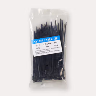 Taffware Kabel Ties Self Locking Wire Organizer 2.5x100mm 100 PCS - V94 - Black — gambar 5