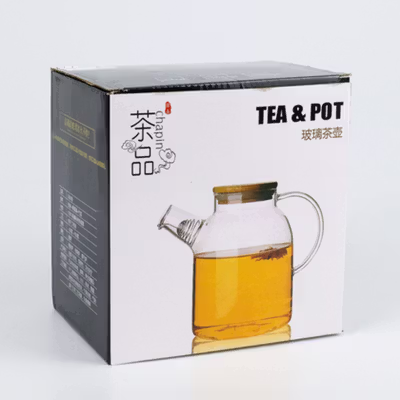 BORREY Teko Teh Pitcher Chinese Teapot Glass Tahan Panas Api 1514ml - CW2364 - Brown — gambar 5