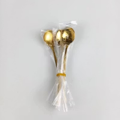 Moitakiy Sendok Teh Dessert Spoon Round Head Stainless Steel 13cm 6PCS - F80 - Golden — gambar 5