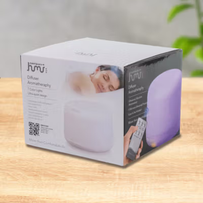 Taffware HUMI Air Humidifier Mini Ultrasonic Diffuser LED 300ml Remote - H24 - White — gambar 5
