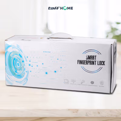 TaffHOME Smart Door Lock Fingerprint 3D Face Recognition Card Eques - A1 - Black — gambar 5