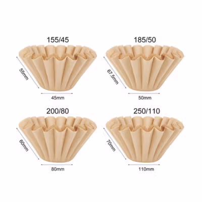 Ars Kertas Saringan Kopi Wave Filter Paper V60 110mm 8-12 Cups 100 PCS - AS110m - White — gambar 5