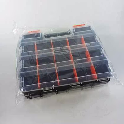 FNICEL Kotak Perkakas Multifungsi Storage Tool Box Double Side - G-322 - Black/Transparant — gambar 5