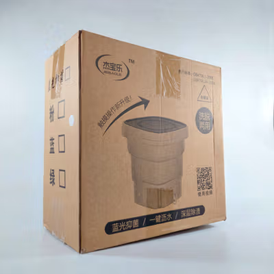 Houselin Mesin Cuci Mini Lipat Portable Foldable Washing Machine 8L - HS8 - White — gambar 5